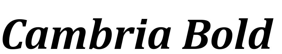 Cambria Bold Italic Font Download Free